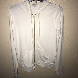 White zip up